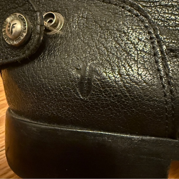 FRYE Melissa Button Back Zip Snap Leather boots - Picture 12 of 12